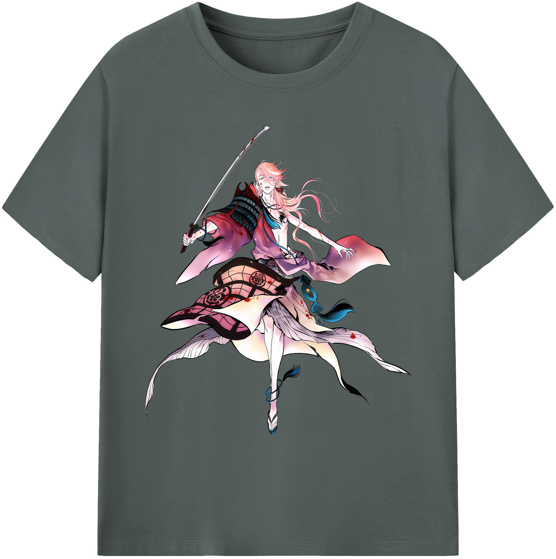 （画像用） 刀剣乱舞 Touken Ranbu 綿100％ メンズ半袖Tシャツ｜肌触りやわらか＆通気性